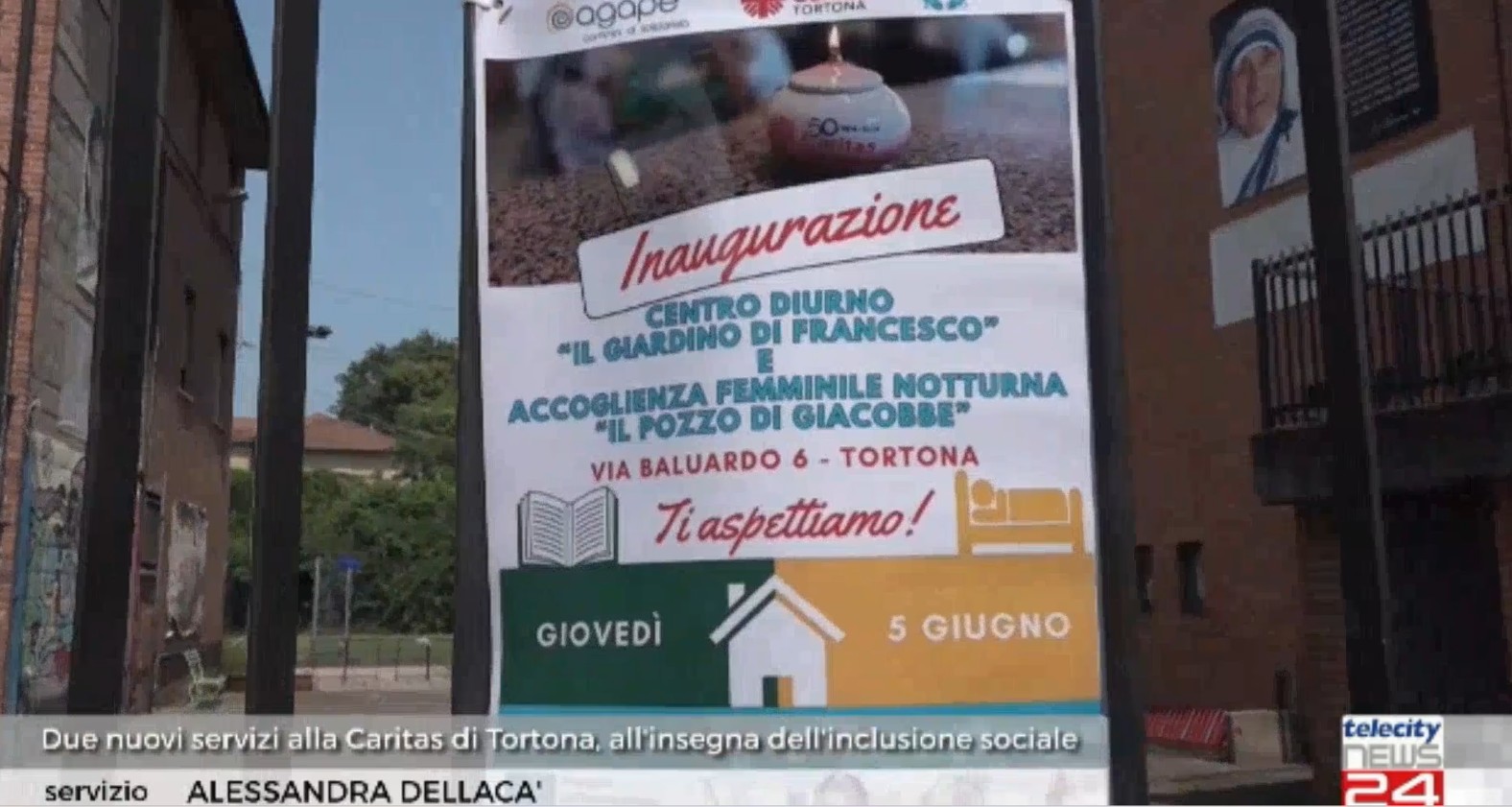 i nuovi servizi Caritas a Tortona su Telecity!